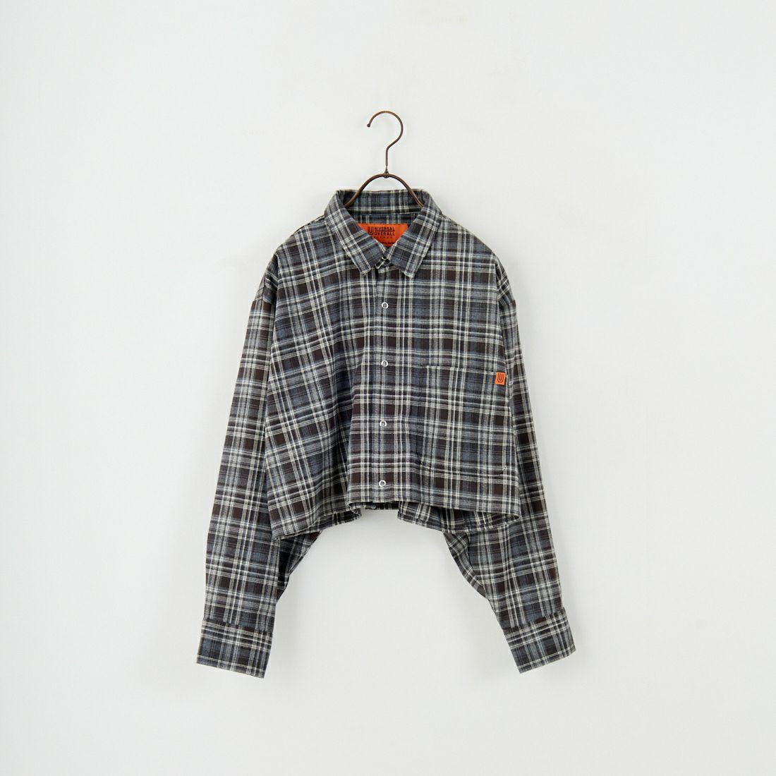 UNIVERSAL OVERALL [ユニバーサルオーバーオール] 別注 ショート丈ビッグポケットシャツ [U2533158IN-JF] GRAY