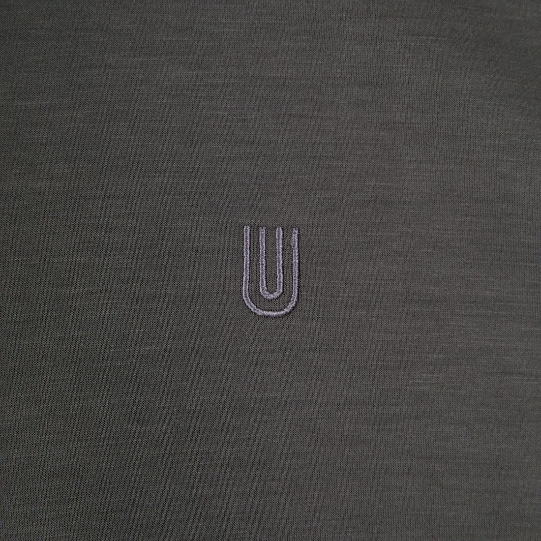 UNIVERSAL OVERALL [ユニバーサルオーバーオール] 別注 ワンポイントロゴ刺繍 ポンチ スウェットパーカー [U2531230IN-JF] CHARCOAL