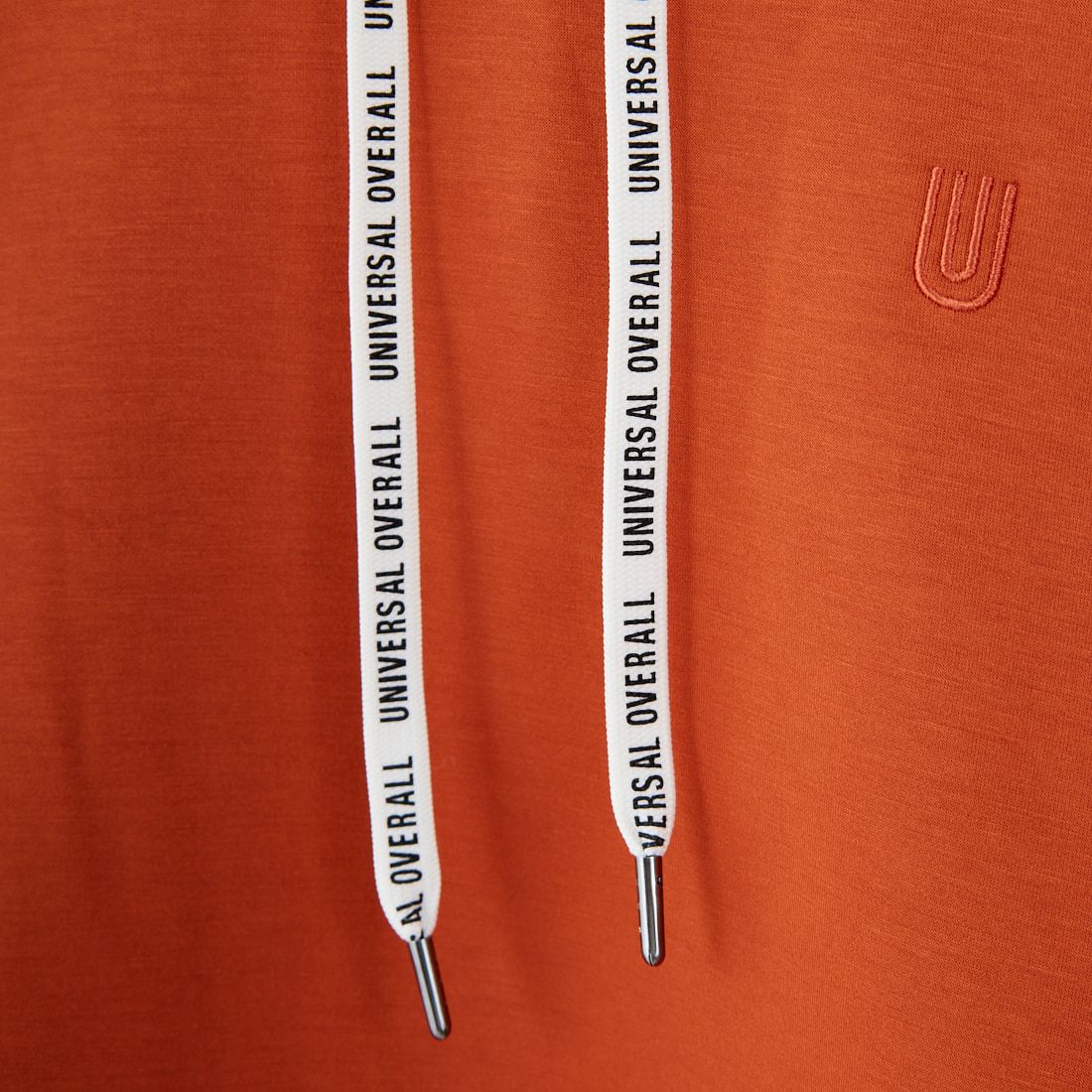 UNIVERSAL OVERALL [ユニバーサルオーバーオール] 別注 ワンポイントロゴ刺繍 ポンチ スウェットパーカー [U2531230IN-JF] ORANGE