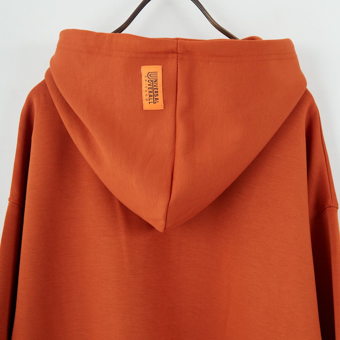 UNIVERSAL OVERALL [ユニバーサルオーバーオール] 別注 ワンポイントロゴ刺繍 ポンチ スウェットパーカー [U2531230IN-JF] ORANGE