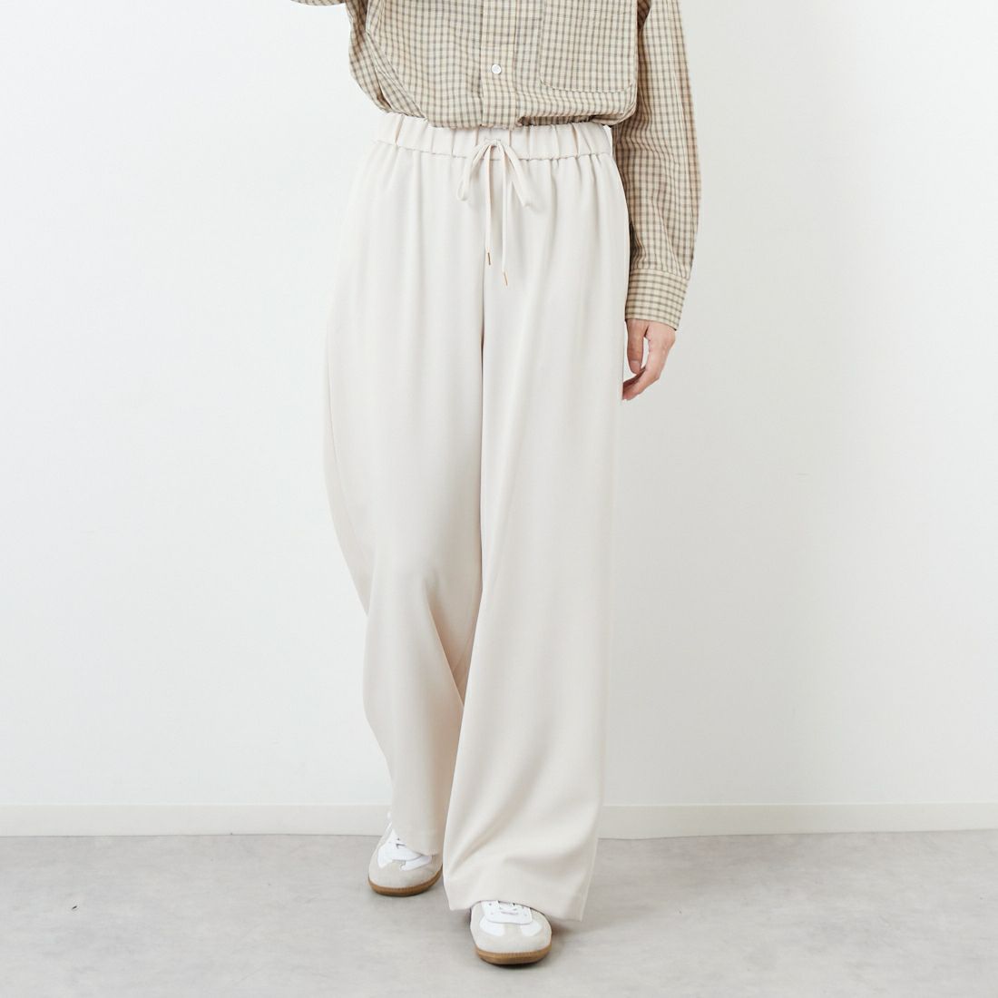 Jeans Factory Clothes [ジーンズファクトリークローズ] 杢調ツイルストレッチワイドパンツ [J-4826] 200 ﾍﾞｰｼﾞｭ