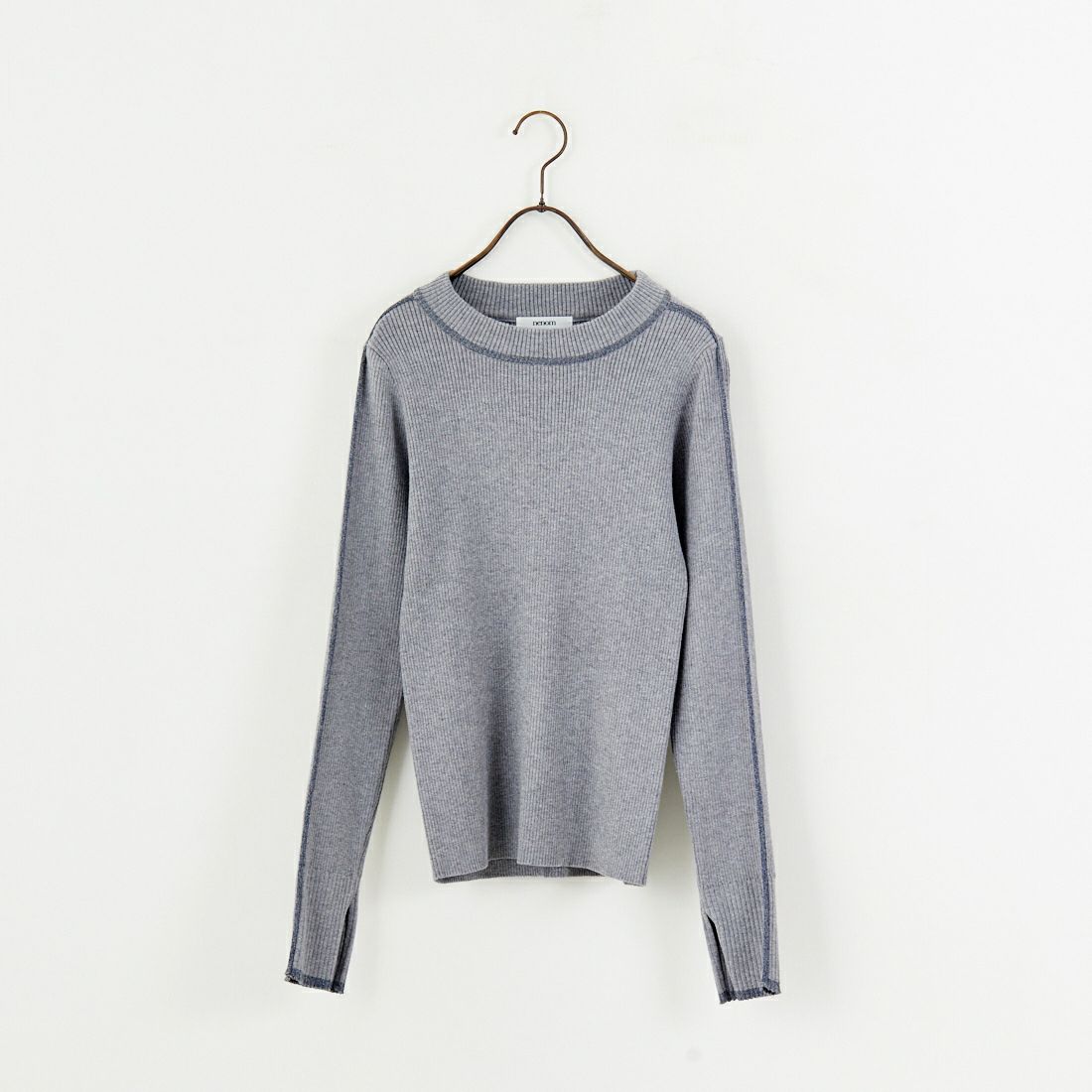 nenom [ネノム] ラメ配色ラインリブニット [NE24131024] 08 CHARCOA