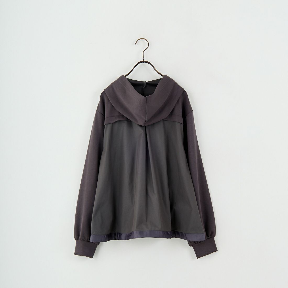 Jeans Factory Clothes [ジーンズファクトリークローズ] ボンディング異素材切替パーカー [21256053] 003 ﾁｬｺｰﾙ