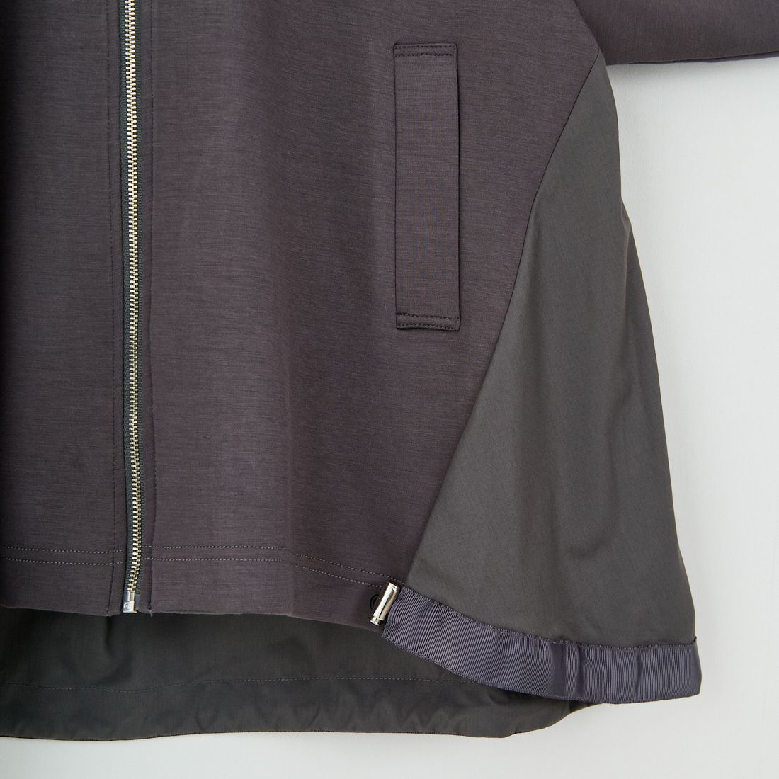 Jeans Factory Clothes [ジーンズファクトリークローズ] ボンディング異素材切替パーカー [21256053] 003 ﾁｬｺｰﾙ