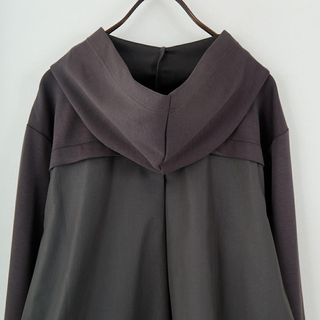 Jeans Factory Clothes [ジーンズファクトリークローズ] ボンディング異素材切替パーカー [21256053] 003 ﾁｬｺｰﾙ