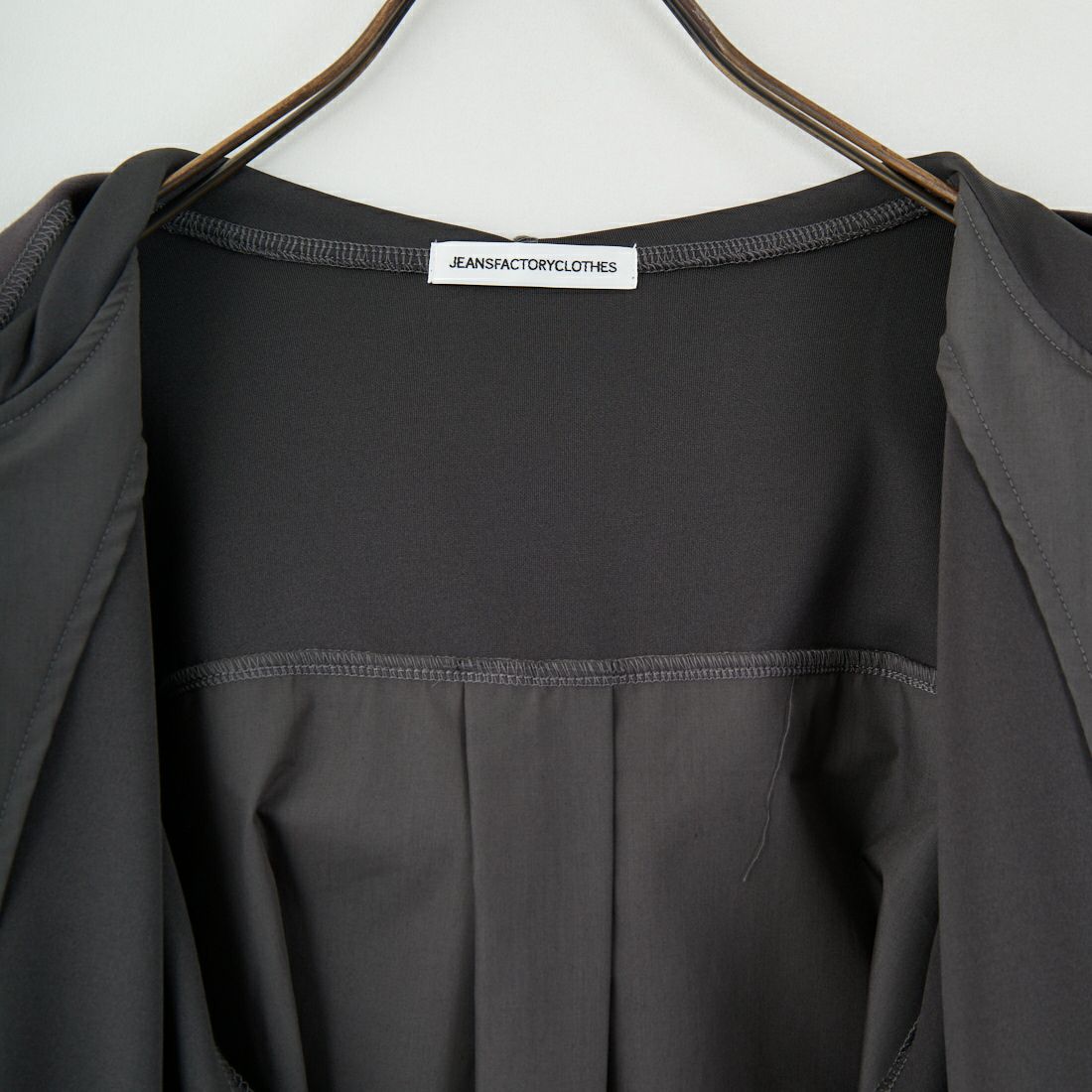 Jeans Factory Clothes [ジーンズファクトリークローズ] ボンディング異素材切替パーカー [21256053] 003 ﾁｬｺｰﾙ