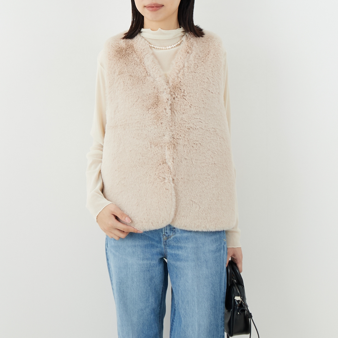 153 ﾍﾞｰｼﾞｭ&&モデル身長：162cm 着用サイズ：F&&