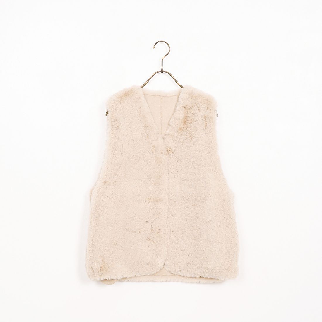 Jeans Factory Clothes [ジーンズファクトリークローズ] エコファーベスト [330021] 153 ﾍﾞｰｼﾞｭ