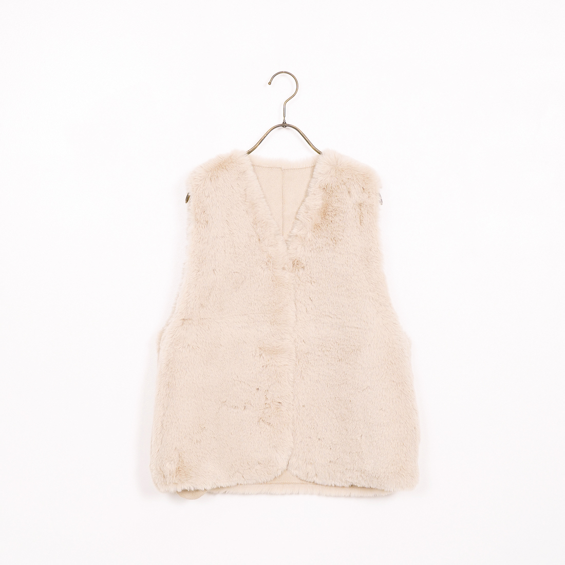 Jeans Factory Clothes [ジーンズファクトリークローズ] エコファーベスト [330021] 153 ﾍﾞｰｼﾞｭ