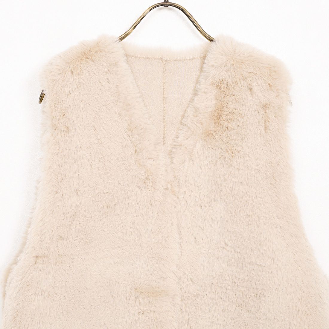 Jeans Factory Clothes [ジーンズファクトリークローズ] エコファーベスト [330021] 153 ﾍﾞｰｼﾞｭ