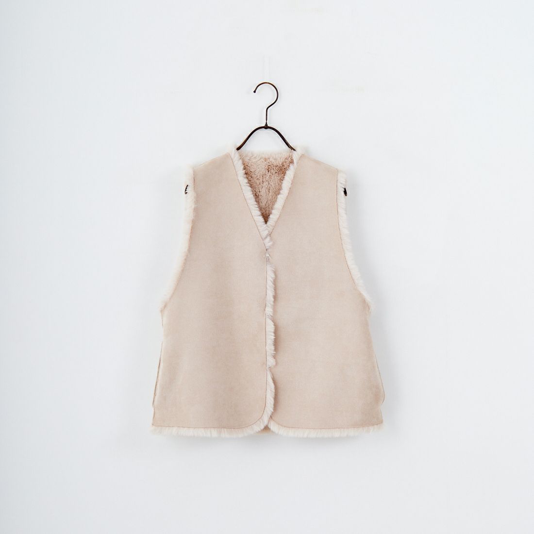 Jeans Factory Clothes [ジーンズファクトリークローズ] エコファーベスト [330021] 153 ﾍﾞｰｼﾞｭ