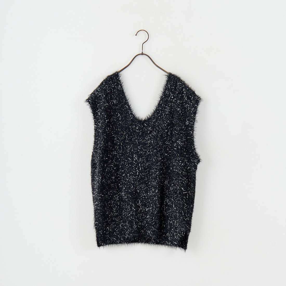 nenom [ネノム] 2WAYラメシャギーニットベスト [NE25131032] 09 BLACK