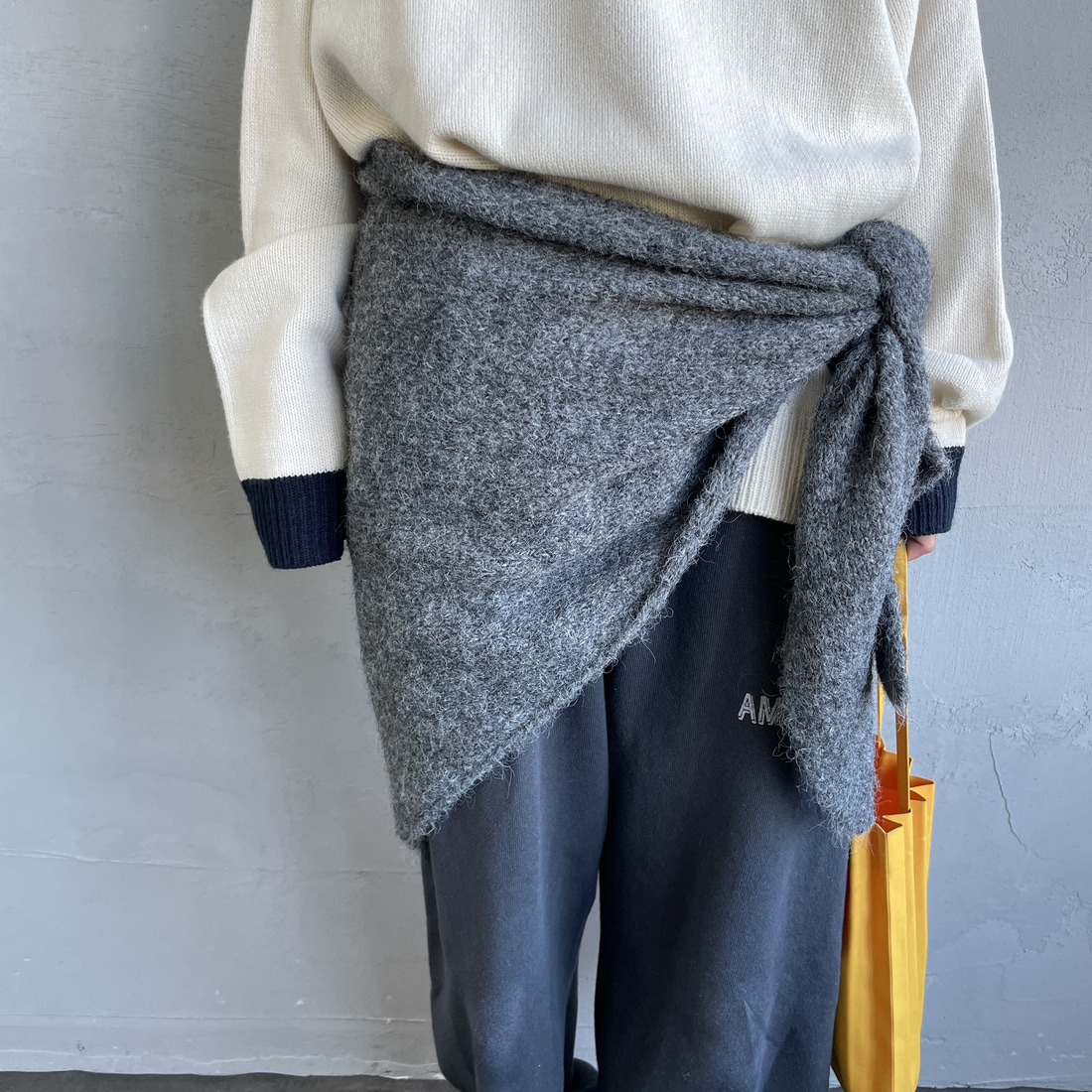 nenom [ネノム] マルチWAYニットスカーフ [NE25131031] 08 CHARCOA