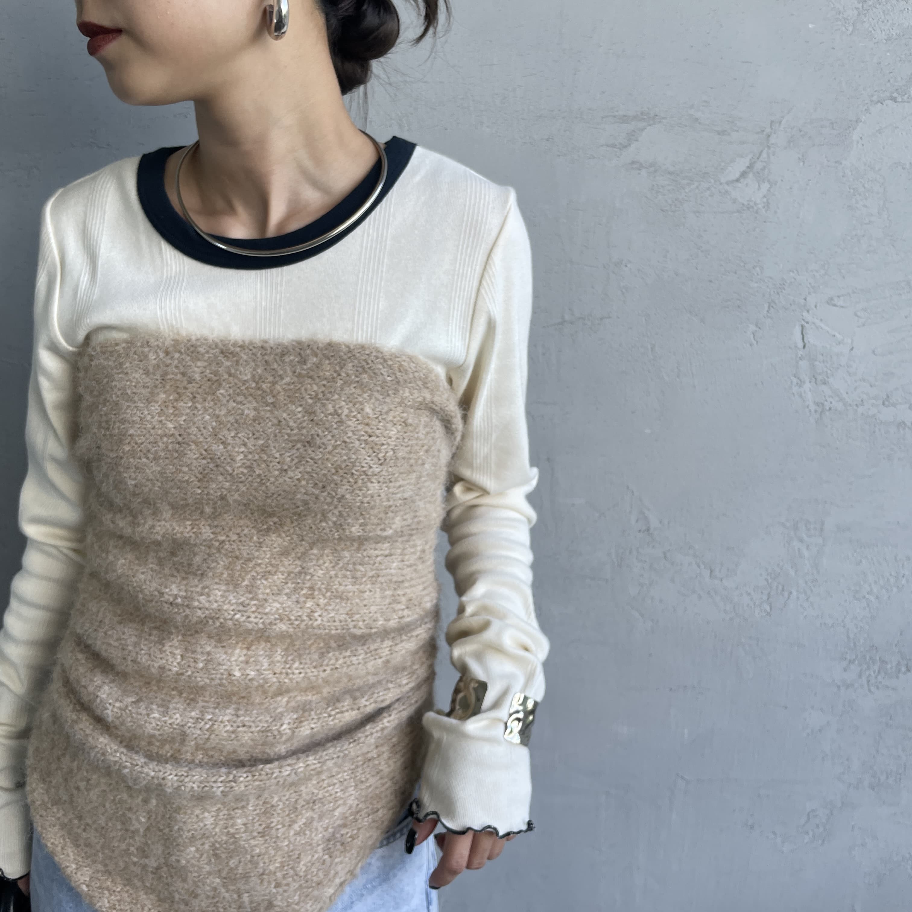 nenom [ネノム] マルチWAYニットスカーフ [NE25131031] 22 BEIGE