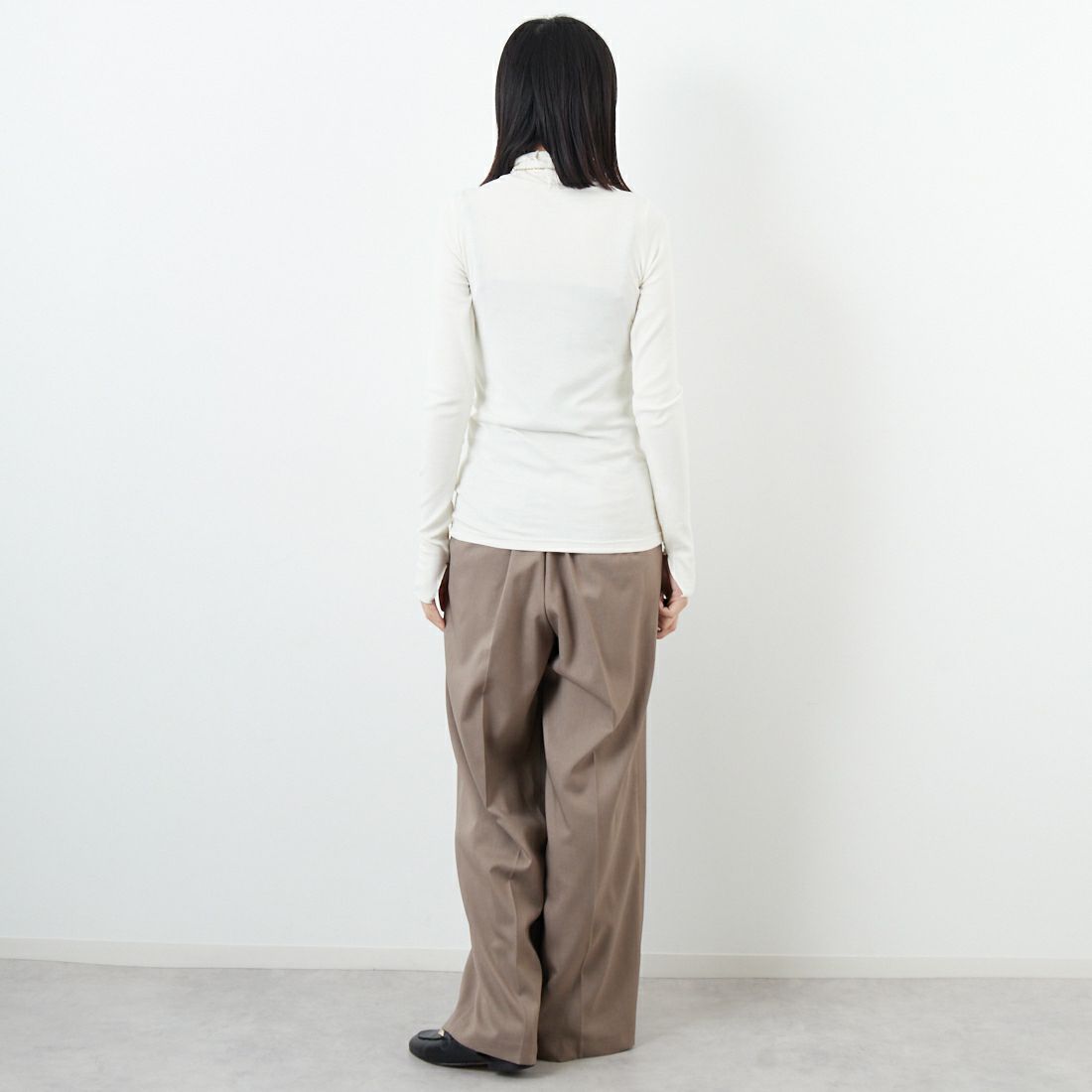 USINE [ユジーヌ] エンジェルウールタートルネックカットソー [21256067] 031 ｱｲﾎﾞﾘｰ &&モデル身長：162cm 着用サイズ：36&&