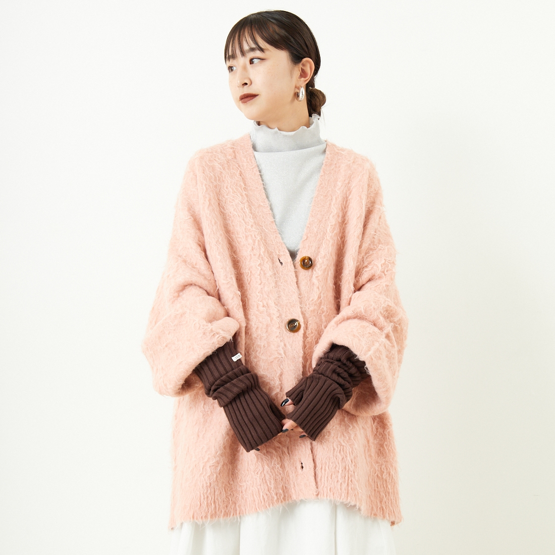 nenom [ネノム] ニットアームウォーマー [NE24131026] 28 BROWN