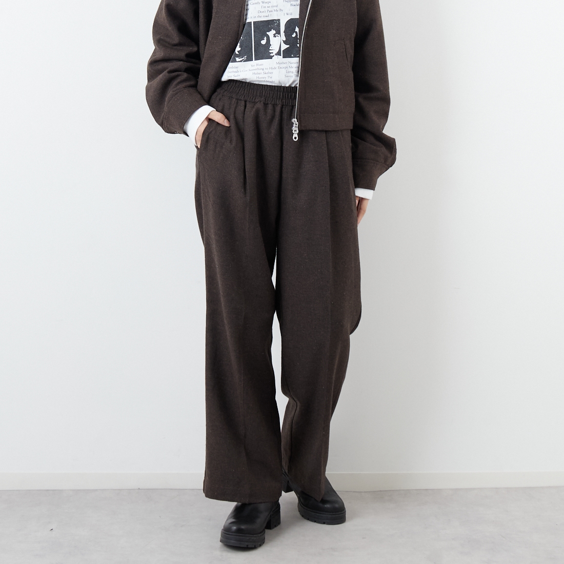BROWN&&モデル身長：162cm 着用サイズ：S&&
