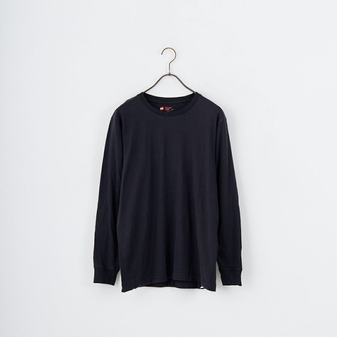 Hanes [ヘインズ] 2P ジャパンフィット クルーネックロングスリーブTシャツ [H5440] 998 ｱｿｰﾄ