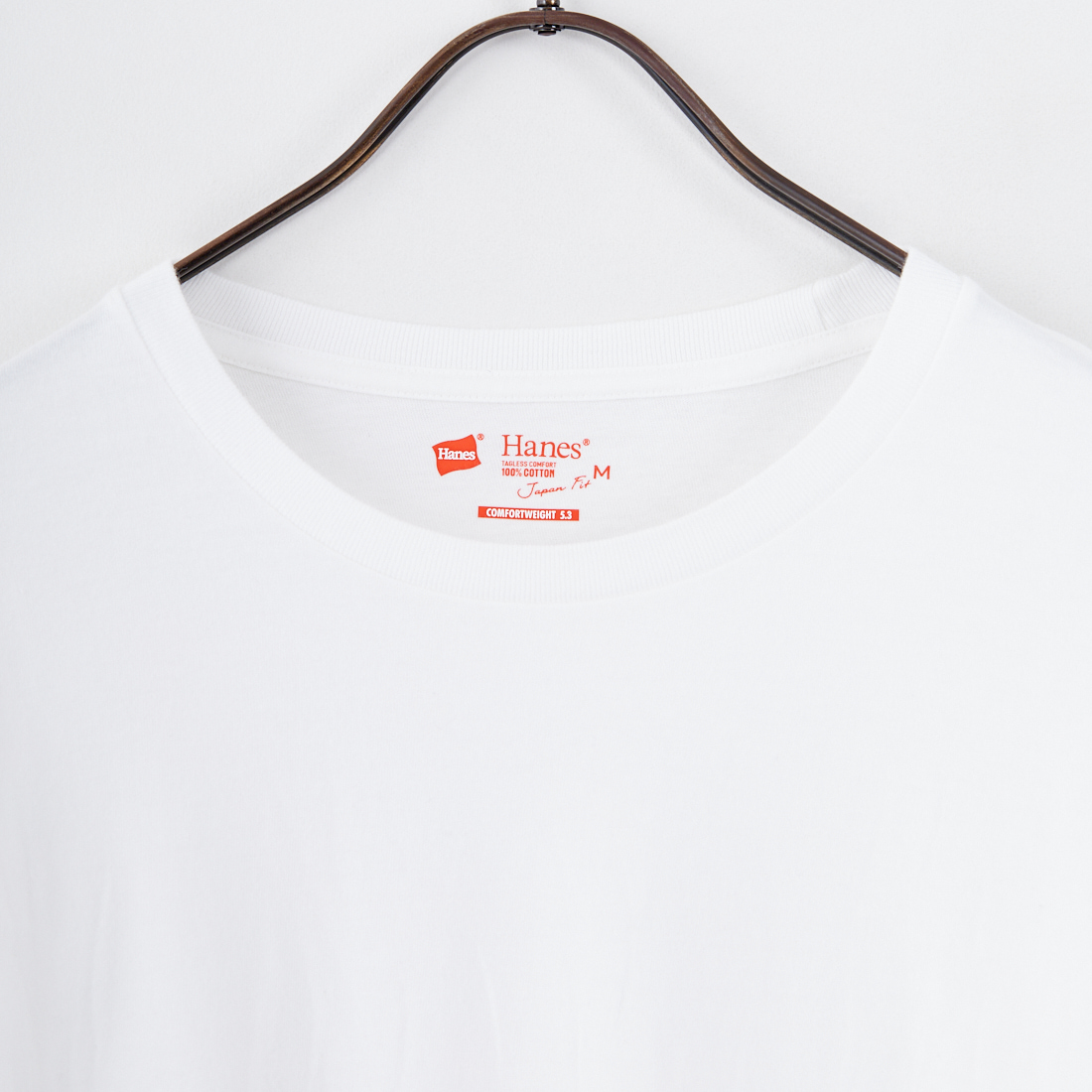 Hanes [ヘインズ] 2P ジャパンフィット クルーネックロングスリーブTシャツ [H5440] 998 ｱｿｰﾄ
