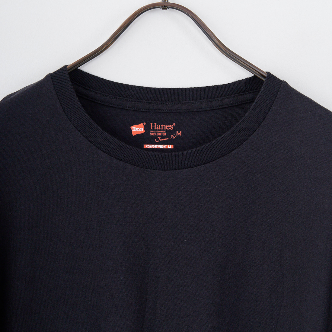 Hanes [ヘインズ] 2P ジャパンフィット クルーネックロングスリーブTシャツ [H5440] 998 ｱｿｰﾄ