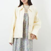 ヌキテパ　刺繍ジャケット　羽織 Cotton Linen Twill Flower Embroidery Jacket | Pasand by ne
