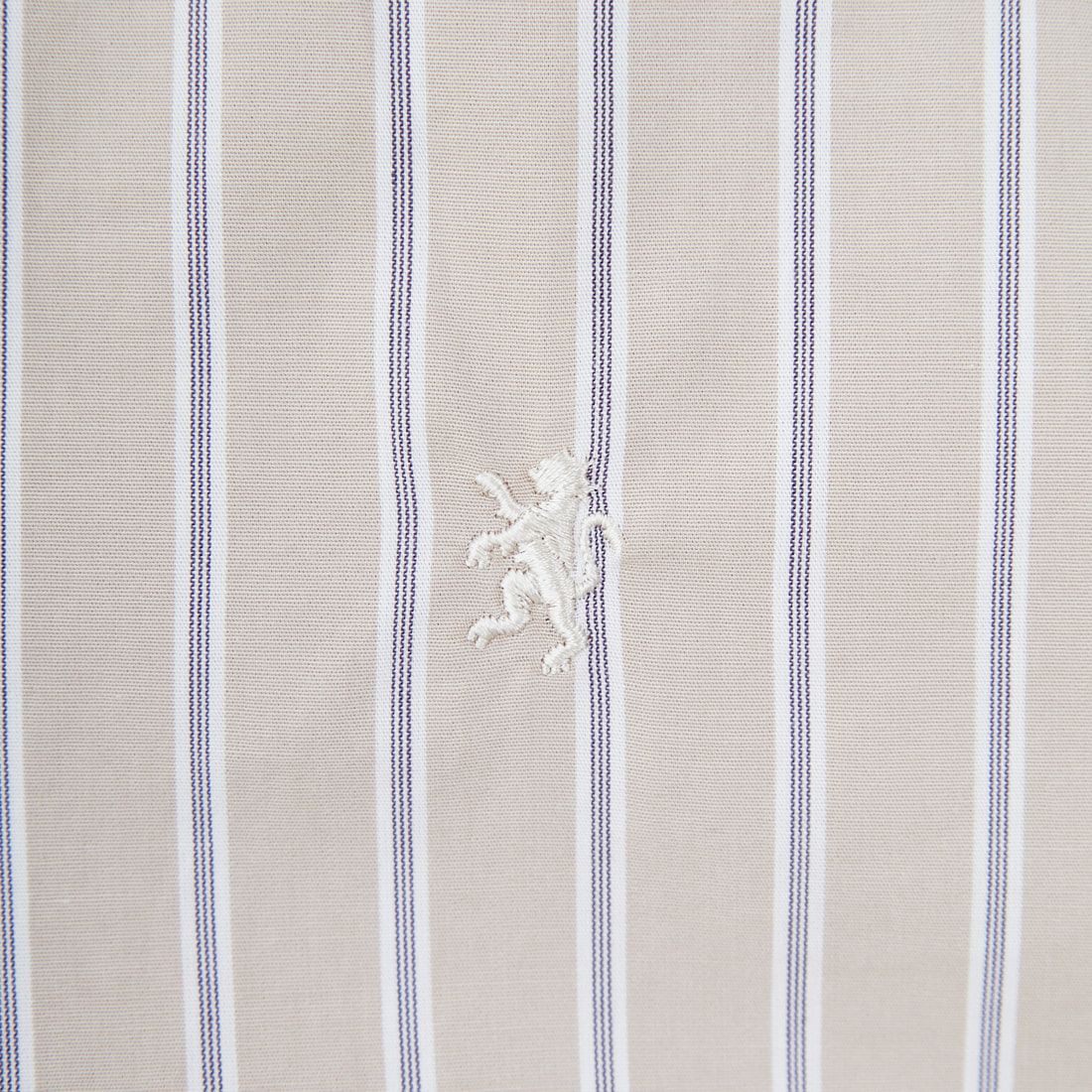 Gymphlex [ジムフレックス] コットンブロードクロス ストライプショートボタンダウンシャツ [GY-B0198CBS] BEG/CHR ST