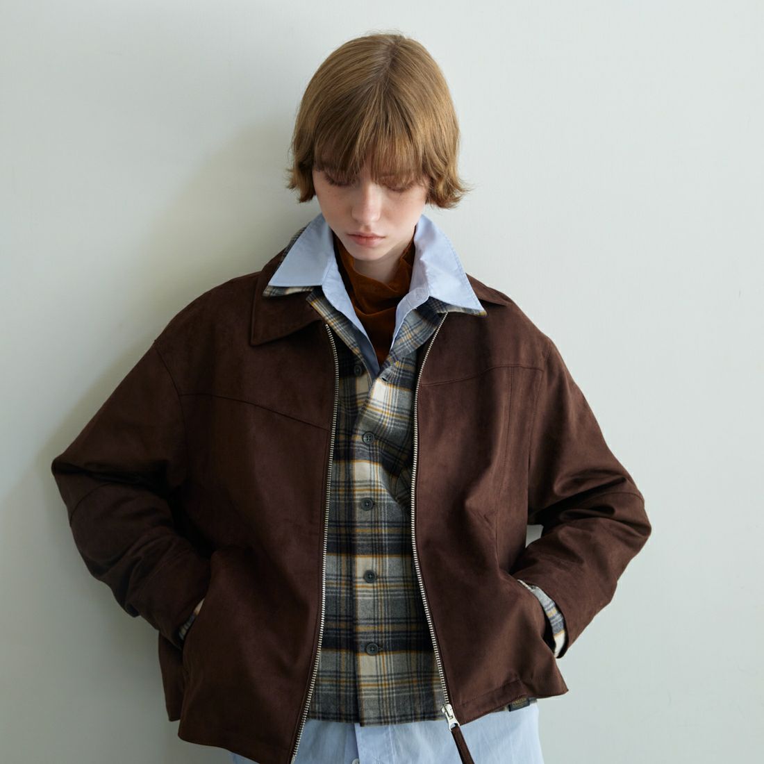 INTER FACTORY」 ジャケット SMALL ブラウン メンズ gossipclubファー