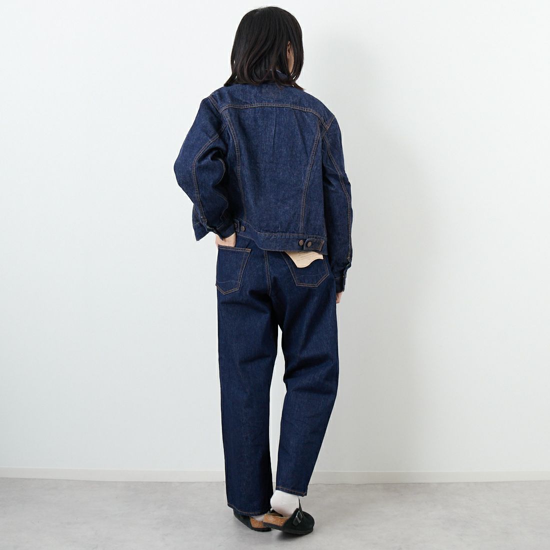 orSlow [オアスロウ] スーパーダッドデニムパンツ [01-1100W] 81 ONEWASH &&モデル身長：162cm 着用サイズ：00&&
