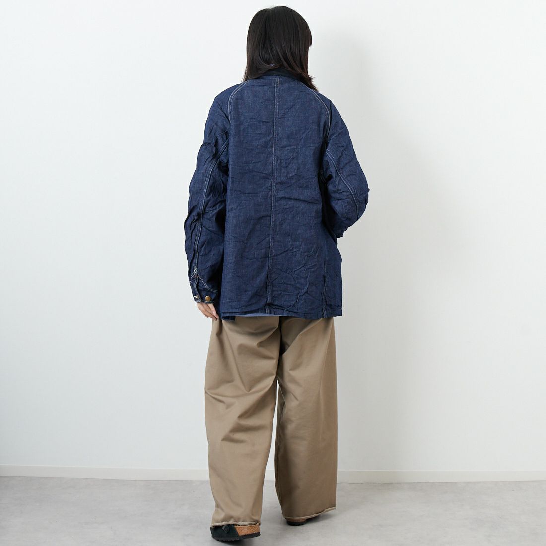 orSlow [オアスロウ] ウールライナー デニムカバーオール [01-6144] 81 ONEWASH &&モデル身長：162cm 着用サイズ：1&&