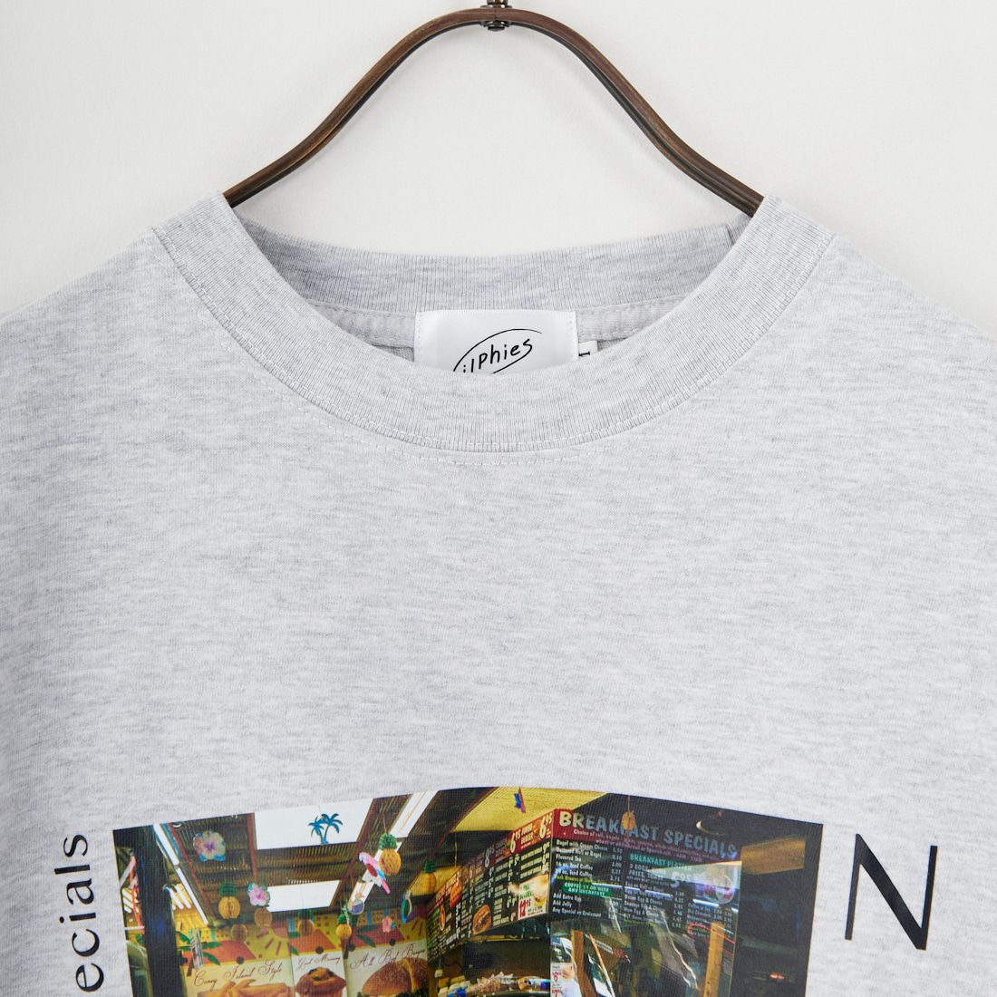 Filphies [フィルフィーズ] ロングスリーブプリントTシャツ [FP252PS00080] 11 ASH