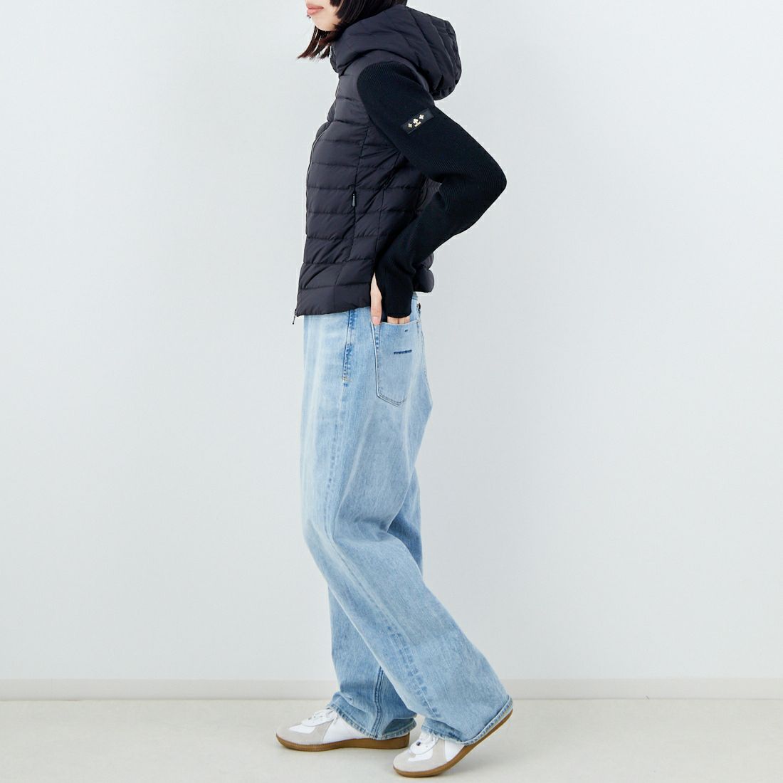 TATRAS [タトラス] GRIF ライトダウンジャケット [LJXA0030013588] BLACK &&モデル身長：162cm 着用サイズ：2&&