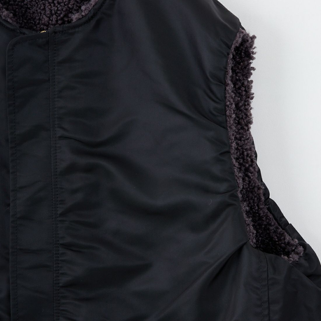 STELLA CIFFON [ステラシフォン] スーパーテディファー リバーシブルベスト [ST3-26102] 82 CHARCOA