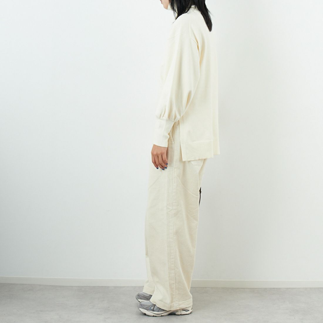 Jf Ready Made [ジェイエフレディメイド] スリットタートルネックニット [3106204] 104 ｵﾌｰ &&モデル身長：167cm 着用サイズ：F&&