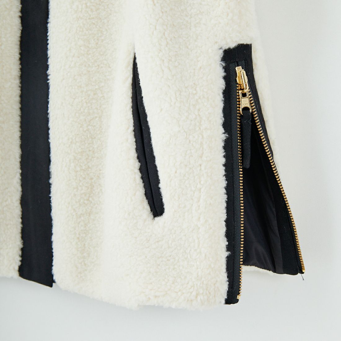 Jeans Factory Clothes [ジーンズファクトリークローズ] サイドファスナー リバーシブルボアベスト [157217] 01 ｵﾌﾎﾜｲﾄ