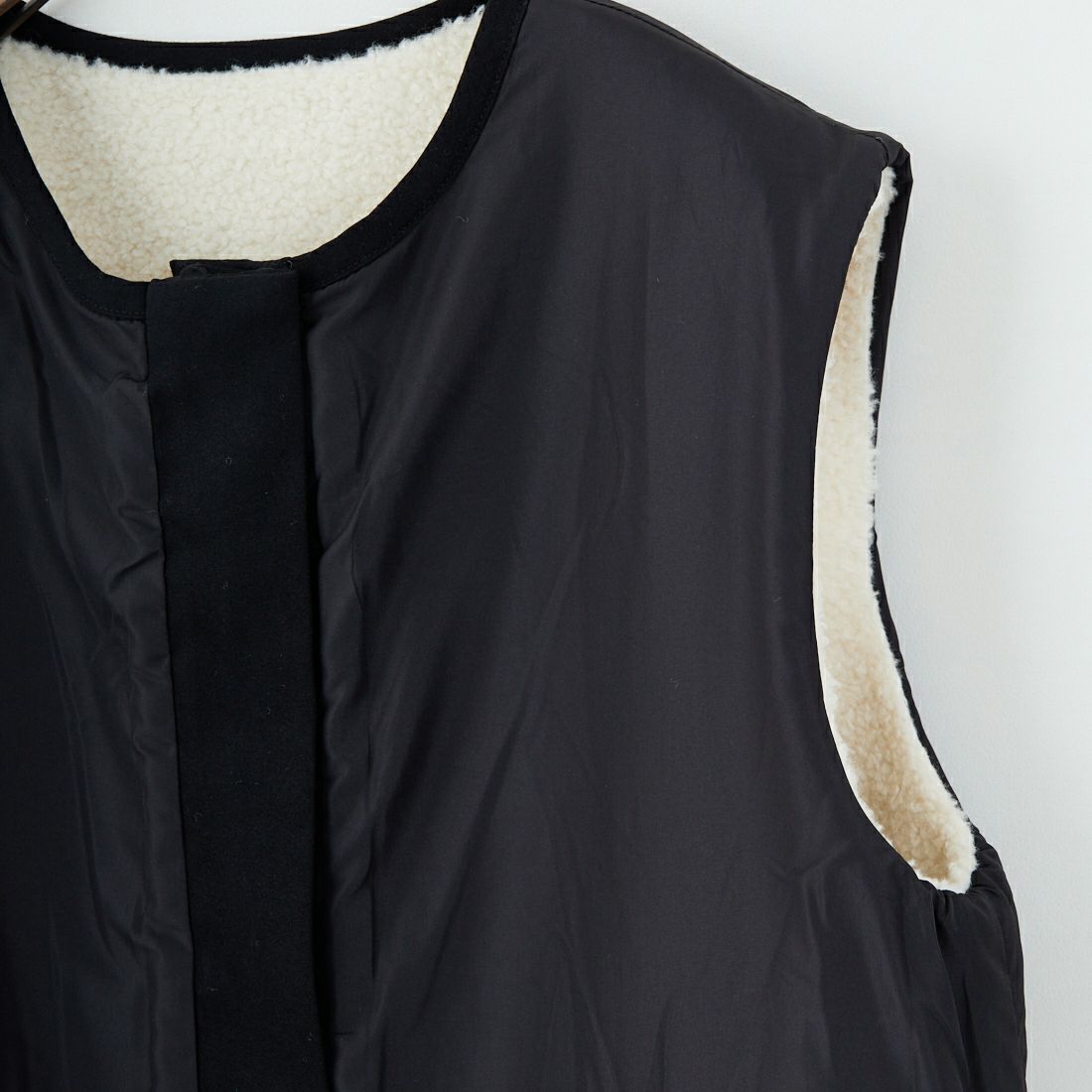 Jeans Factory Clothes [ジーンズファクトリークローズ] サイドファスナー リバーシブルボアベスト [157217] 01 ｵﾌﾎﾜｲﾄ