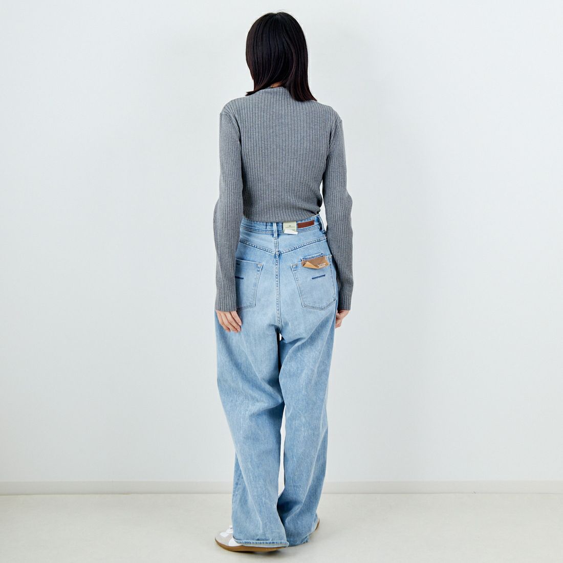 Jeans Factory Clothes [ジーンズファクトリークローズ] ハイネックリブニット [11256841] ｸﾞﾚｰ &&モデル身長：162cm 着用サイズ：F&&