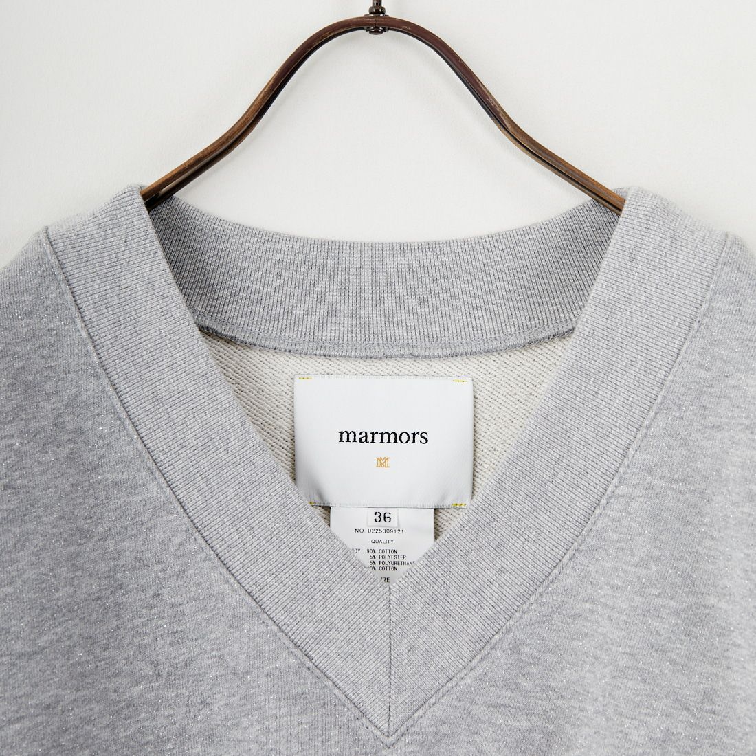 marmors [マルモア] ラメVネックスウェット [0225309121] GRAY