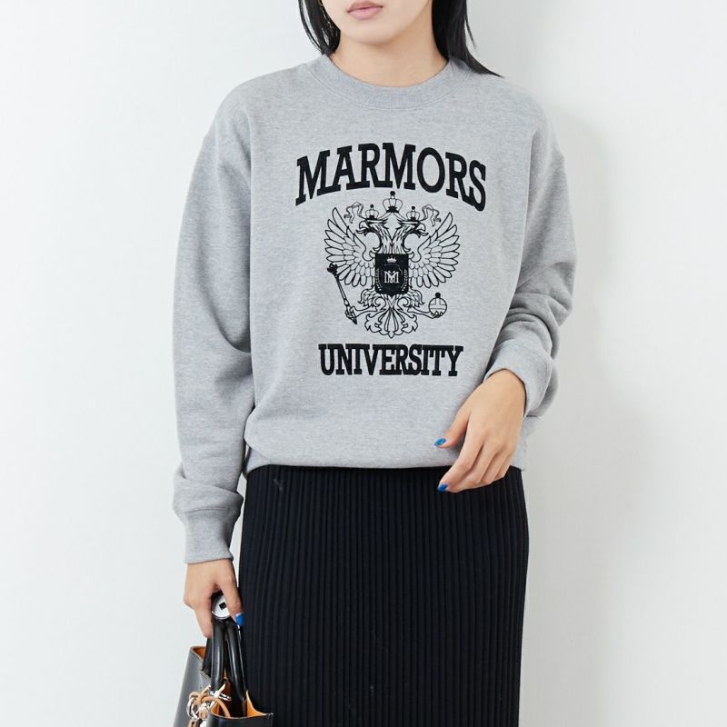 marmors [マルモア] エンブレムフロッキープリントスウェット