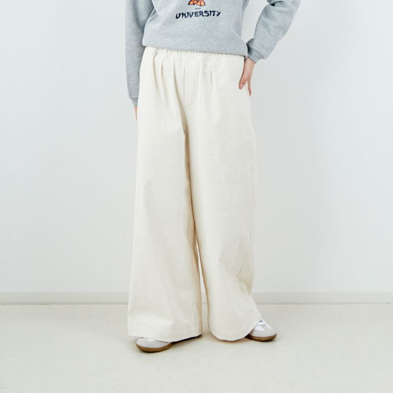 maison de soil [メゾンドソイル] コーデュロイ イージーワイドパンツ