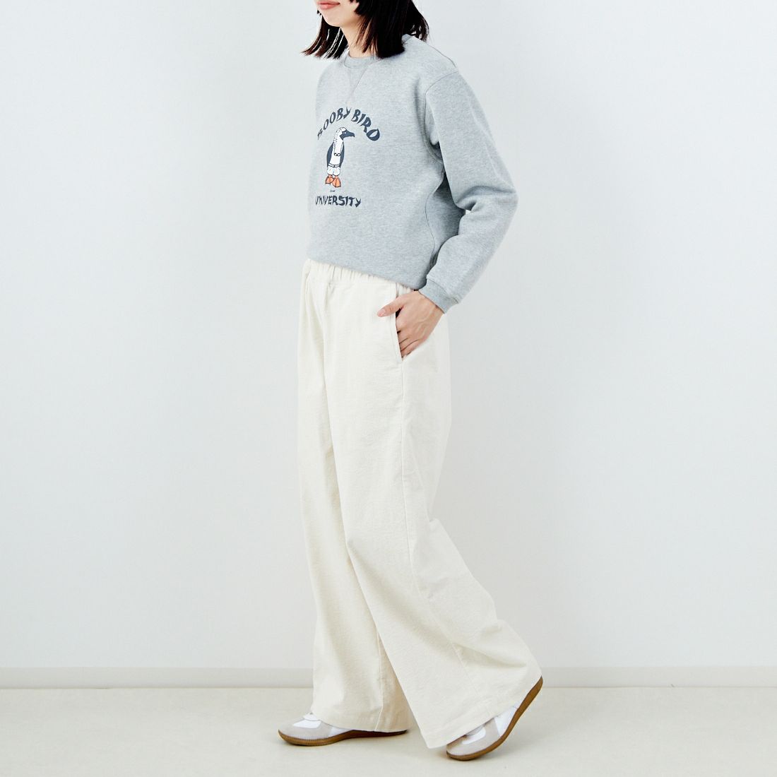 maison de soil [メゾンドソイル] コーデュロイ イージーワイドパンツ