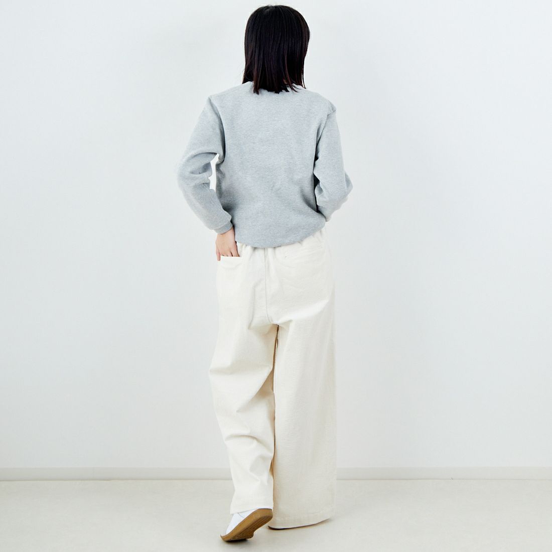 maison de soil [メゾンドソイル] コーデュロイ イージーワイドパンツ [GNMDS2052CP] 9100 OFF W &&モデル身長：162cm 着用サイズ：1&&