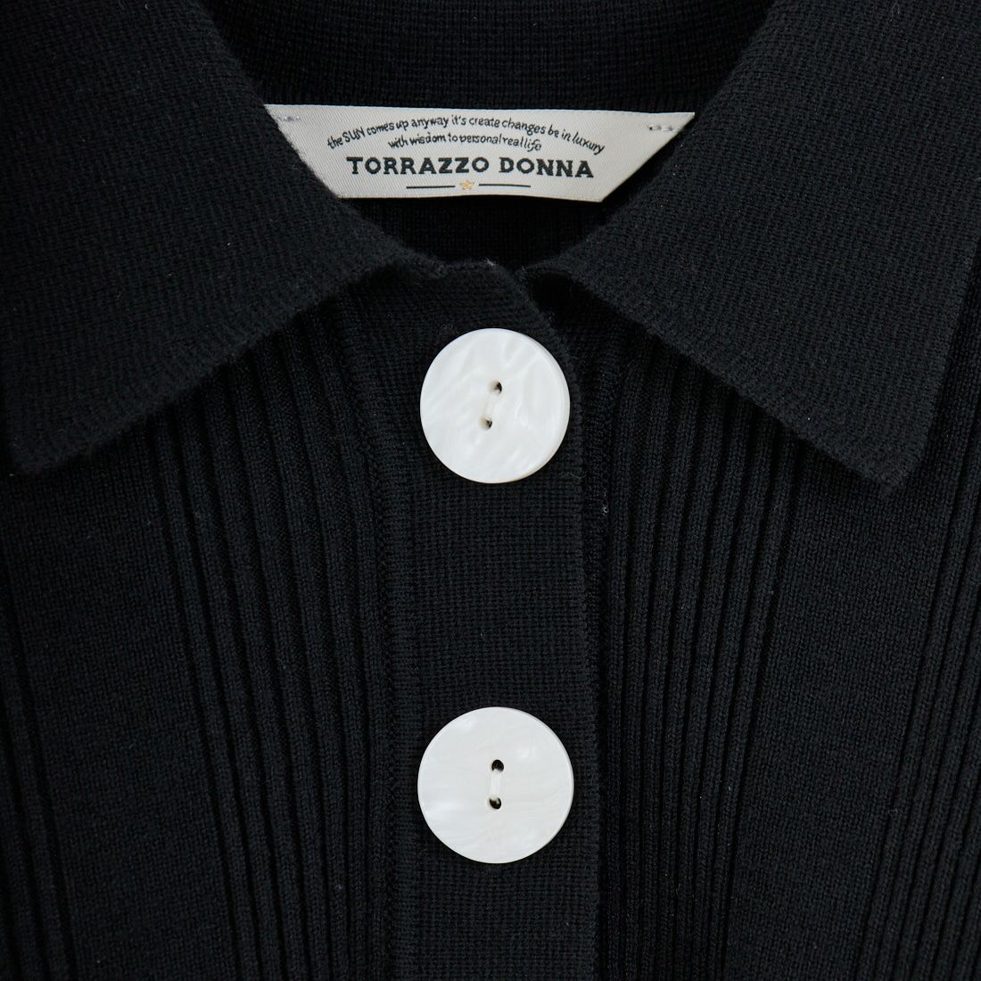 TORRAZZO DONNA [トラッゾドンナ] リブニットポロシャツ [6262-462] 19 BLACK