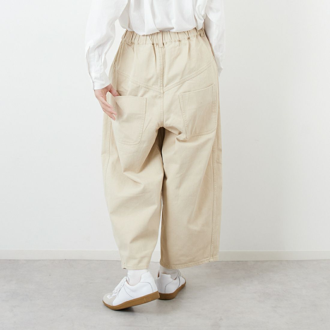 tumugu: [ツムグ] コットンツイルパンツ [TB25304] 06 KINARI &&モデル身長：162cm 着用サイズ：F&&