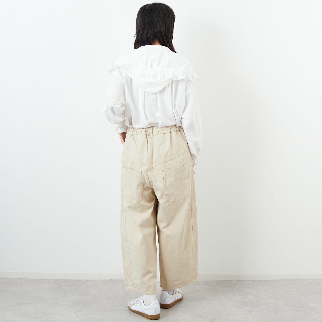 tumugu: [ツムグ] コットンツイルパンツ [TB25304] 06 KINARI &&モデル身長：162cm 着用サイズ：F&&