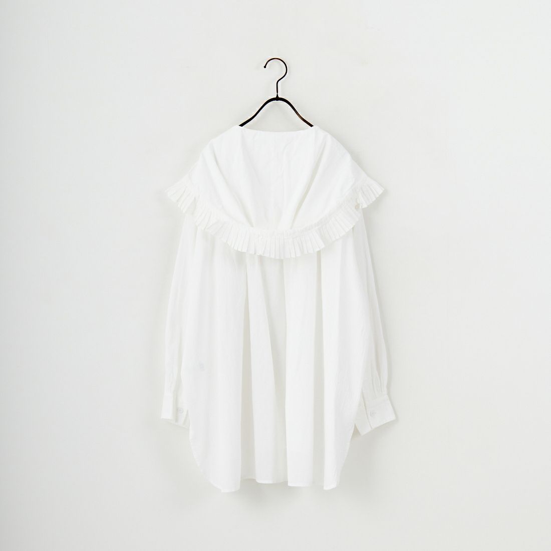 tumugu: [ツムグ] ふわふわコットン フリルフードプルオーバー [TB25302] 02 OFF