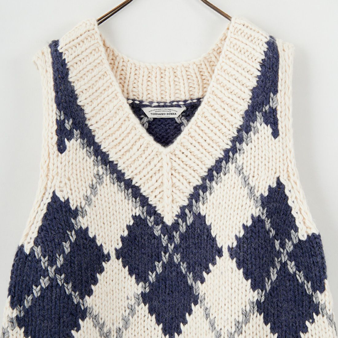 TORRAZZO DONNA [トラッゾドンナ] ハンドニットカウチンベスト [6262-468] 06 O.WHITE
