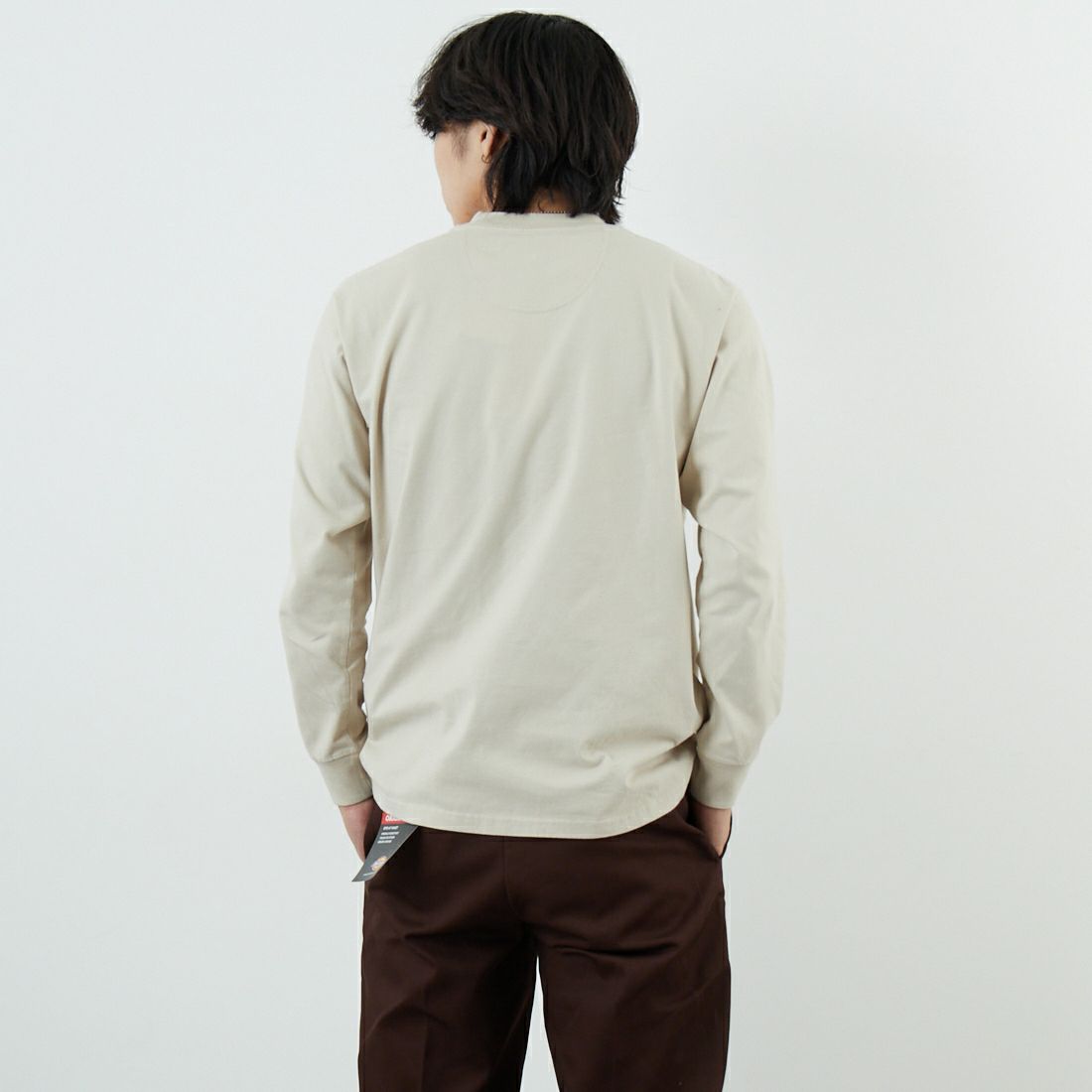 Barbour [バブアー] Walton ロングスリーブTシャツ [MTS1492] BE12 &&モデル身長：179cm 着用サイズ：38&&