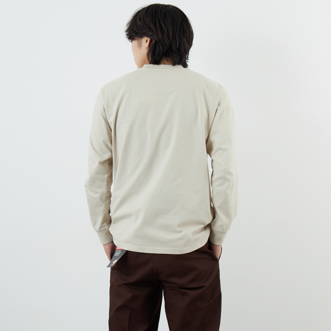 Barbour [バブアー] Walton ロングスリーブTシャツ [MTS1492] BE12 &&モデル身長：179cm 着用サイズ：38&&