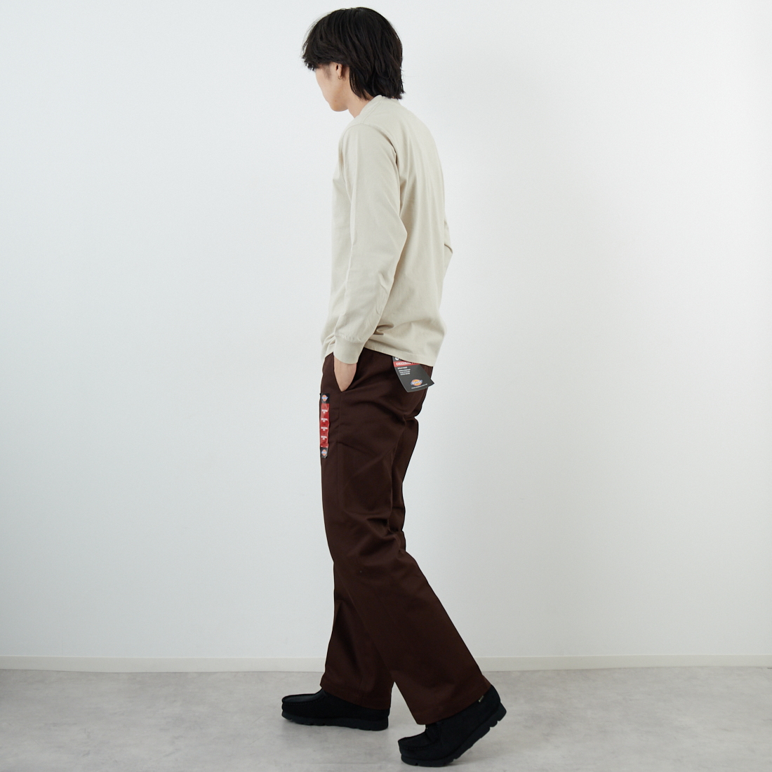 Barbour [バブアー] Walton ロングスリーブTシャツ [MTS1492] BE12 &&モデル身長：179cm 着用サイズ：38&&