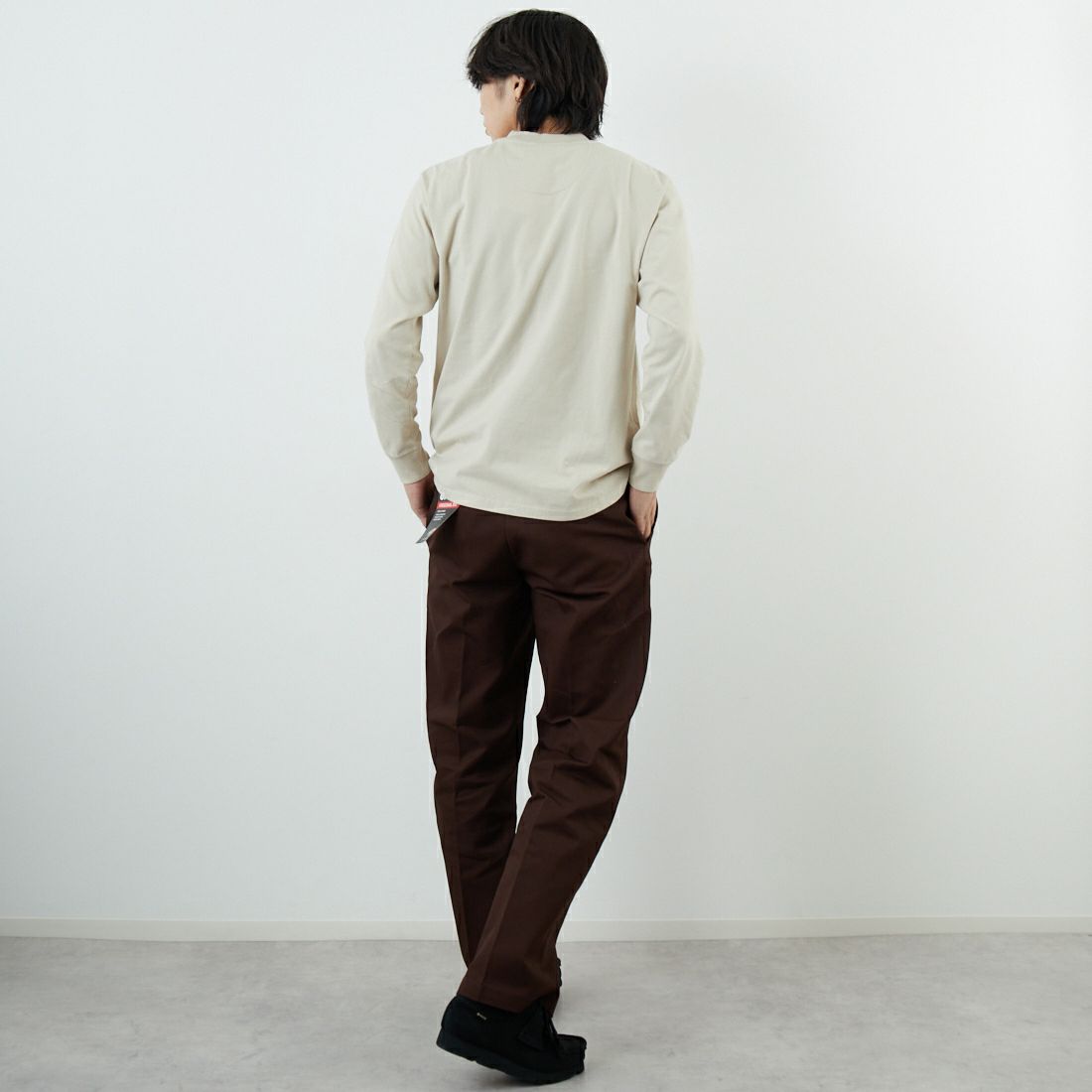 Barbour [バブアー] Walton ロングスリーブTシャツ [MTS1492] BE12 &&モデル身長：179cm 着用サイズ：38&&